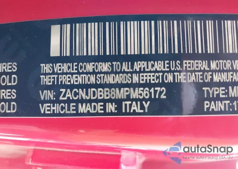 2021 Jeep Renegade Latitude 4X4 z USA, uszkodzony, nr VIN ZACNJDBB8MPM56172